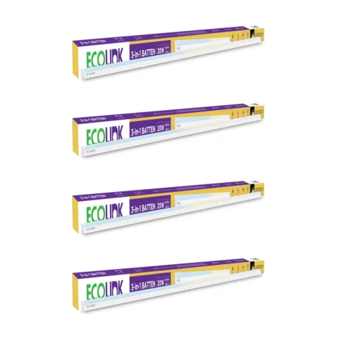 Image of EcoLink 4ft 20-watt LED Tubelight | 3 Colors in 1 LED Batten | Scene Switch Tubelight for Home & Decoration | Color: Tun