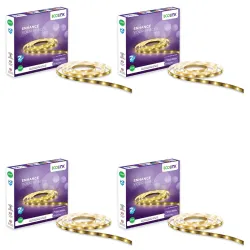 EcoLink 25W Green LED Strip Lights (60 LEDs, Pack of 4, 10.9 cm, Polycarbonate)