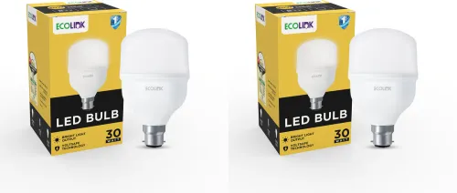 Image of EcoLink 30 W Basic Standard B22 LED Bulb (White, Pack of 2)