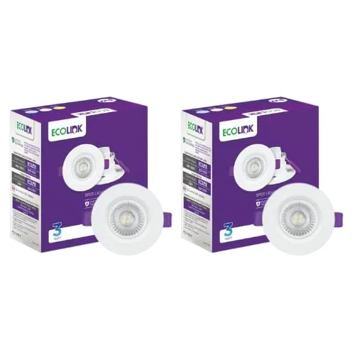 Image of EcoLink 3W LED Spot Light (Crystal White, Pack of 2) 