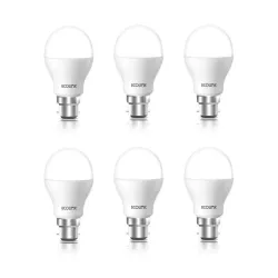 Ecolink 9-Watts B22 LED Cool Day Light Bulb, Pack of 6