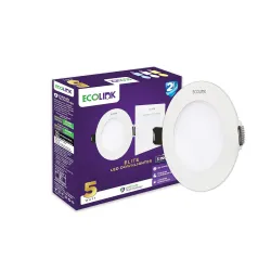EcoLink Elite 5W Round LED Ceiling Downlighter
