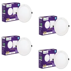 EcoLink Polycarbonate 22W Round Ceiling Downlighter, Po4