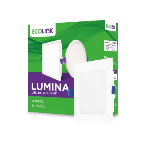 Image of EcoLink Polycarbonate Lumina 10-Watt Square LED Downlighter