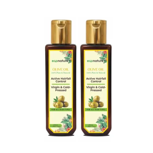 Image of Econature Virgin Cold-Pressed Olive Oil, 200ml+20ml Extra, Pack of 2