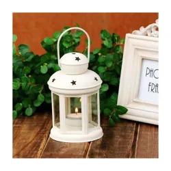 eCraftIndia Metal Lantern Decoration with Tea Light Candle