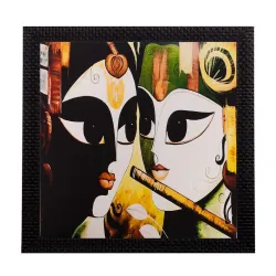 eCraftIndia Radha Krishna Wall Art Painting Matt Texture