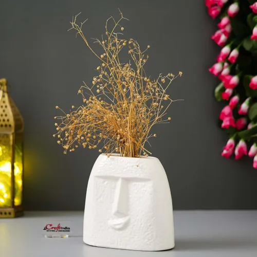 Image of eCraftIndia Resin Shape Decorative Flower Vase 