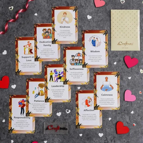 Image of eCraftIndia Set of 10 Messages Greeting Cards 