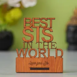 eCraftIndia Wooden Best Sister Showpiece Gift