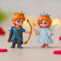 eCraftIndia Angel Girl & Wings Boy Valentine Couple 