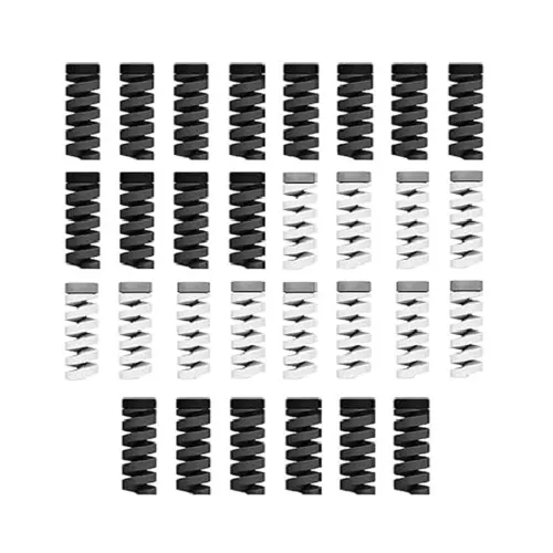 Image of EDNITA (30 Pcs Black/Grey Spiral Cable Protector Chargers Cable Protector Data Cable Protective Sleeve Headphone Saver C