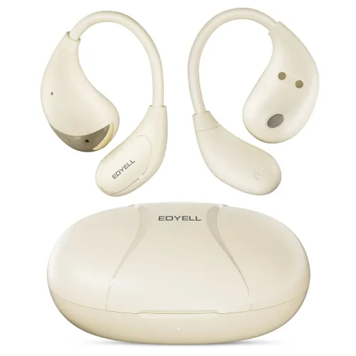 Image of EDYELL Wireless Open-Ear Buds – 72H, Waterproof, Hi-Fi (Beige)