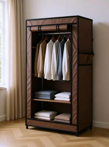 Image of EEMWAY Carbon Steel Collapsible Wardrobe