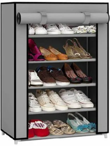 Image of EEMWAY Plastic Collapsible Shoe Stand 