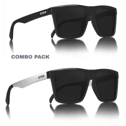 EFERMONE® Combo Pack of 2 Polarised Sunglasses Men Women Stylish with Lens Cleaner | 