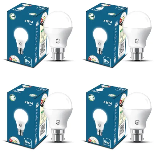 Image of eFF4 Overdrive 9W LED Bulb (Pack of 4, B22, White)