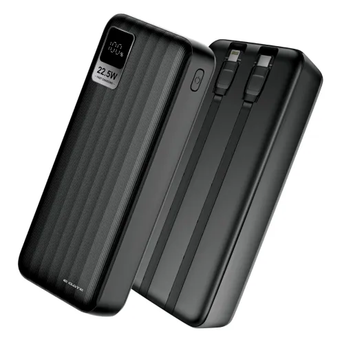 Image of E GATE 207 B Power Bank 20000mah fast charging | Built-in Lightening & Type C Cable for iPhone, Android, TWS etc| Multi 