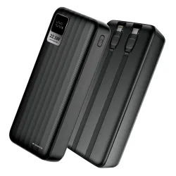 E GATE 207 B Power Bank 20000mah fast charging | Built-in Lightening & Type C Cable for iPhone, Android, TWS etc| Multi 