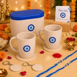 Eha Earth Friendly Rakhi Gift for Brother Made with Rice Husk | Set of 2