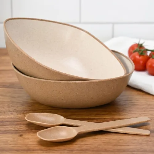 Image of Eha 750ml Earth Friendly Multipurpose Bowls with Spoons Set of 2