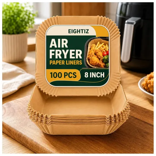 Image of Eightiz 100PCS 8-Inch Air Fryer Paper Liners