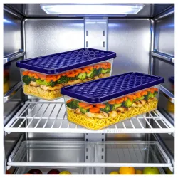 Eightiz Tight Plastic Food Fridge Storage Containers Set for Kitchen | Pantry Organizers Accessories Items,Storage Boxes