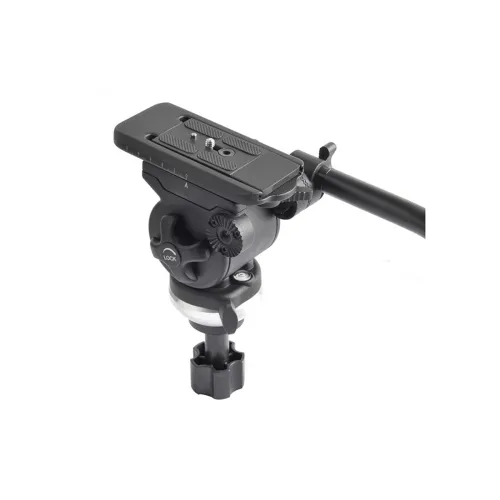 Image of E-Image EI-7050H Professional Fluid Tripod Head | with 3/8\' and 1/4\' Mounting Screw | Bubble Level | Bowl Size 65mm | 