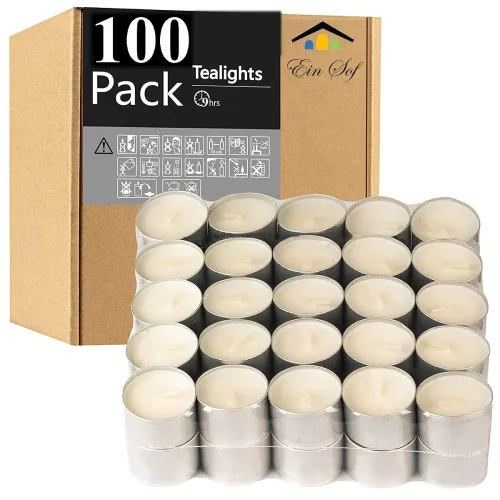Image of EIN SOF Tea Lights Candle Set of 100,