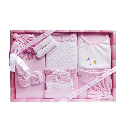 Image of EIO Unisex Kids Cotton Solid Clothing Gift Set -13 Pieces
