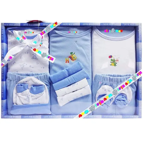 Image of EIO Unisex Kids Cotton Solid Clothing Gift Set -13 Pieces
