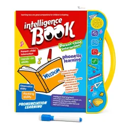 Eitheo Intelligence Sound Book for Kids with Marker – Interactive Talking Learning Book | Alphabets, Numbers, Shapes & Phonics | Musical Educational Toy for Boys & Girls 2-7 Years