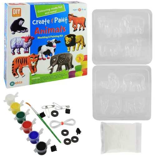 Image of Ekta Mould and Paint Animals Playset