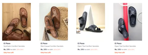 Image of El Paso Men's Sandals starting @ ₹378