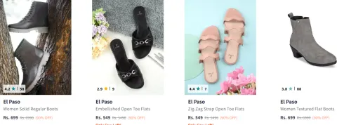 Image of El Paso Women's Footwear Upto 90% off