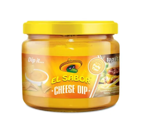 Image of El Sabor Cheese Dip 300g | Creamy Cheddar Style Dip | Perfect for Nachos, Fries, Burgers & Snacks | Ready to Eat | Party