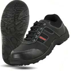 ELECANT Lace-up Steel Toe Safety Shoes for Factory and Industrial Work for Men