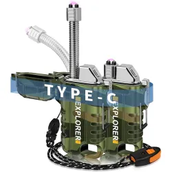 Crasts Electric Arc Lighter USB – 360° Flexible Neck, Windproof 