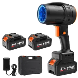 Electric Cordless Leaf Blower, 330,000 RPM Turbo Jet, 2 X 4.0 Ah Batteries & Charger Included, Lightweight Handheld Blow