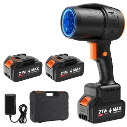 Electric Cordless Leaf Blower 330,000 RPM Turbo Jet 2 X 4.0 Ah Batteries & Charger Included