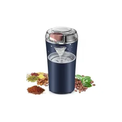 MANTHUMI Electric Spice & Coffee Grinder, 200W Stainless Steel Mixer Grinder for Masala & Herbs Grinding Machine for Dry Item, Push Button Control (200 ml) Not for Wet Masalas
