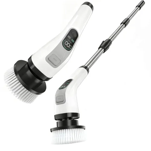 Image of Electric Spin Scrubber with 3000mAh Battery & LCD Display
