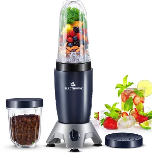 Image of Electrofox Bullet Mixer Grinder Nutri Blender 650W 2 jars