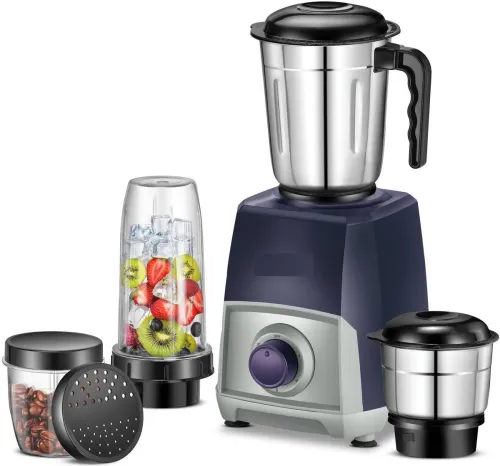 Image of Electrofox Stormix 750W Mixer Grinder – 4 Jars, Blue /Grey