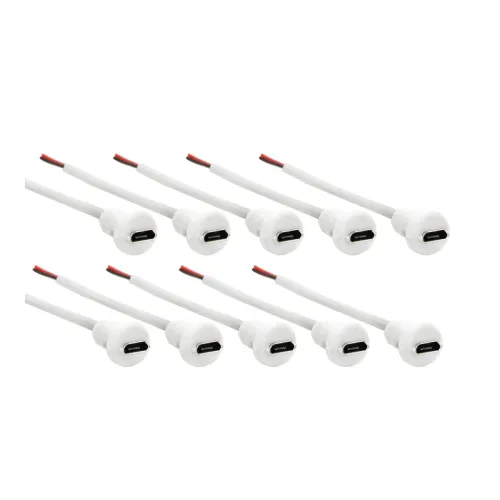 Image of Electronic Spices Panel Mount Female Micro Usb Cable End Open Type