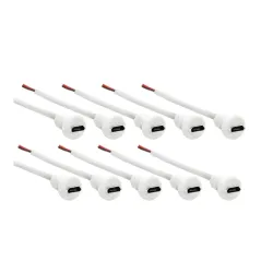 Electronic Spices Panel Mount Female Micro Usb Cable End Open Type