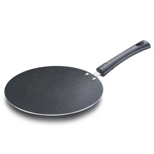 Image of Eleenova Aspire Non Stick Concave Tawa | 28 cm | Bottom SS Induction Plate | 5 Layer | Less Oil | Gas Stove Compatible |