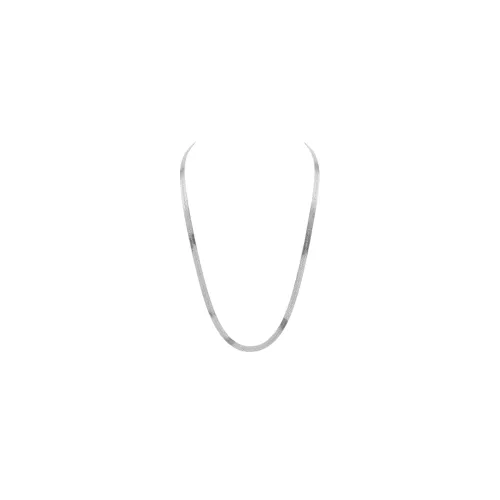 Image of Elegant Flat Snake Chain Necklace with Comfortable Fit