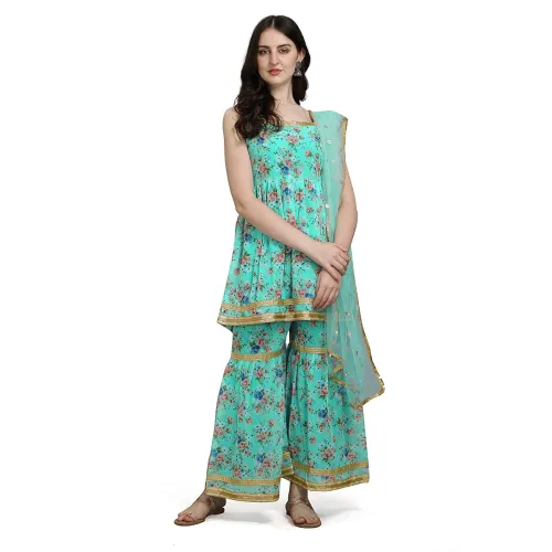 Image of Elegant fox georgette sharara set