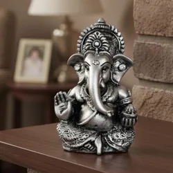Elegant Resin Ganesha Idol for Home Temple Décor